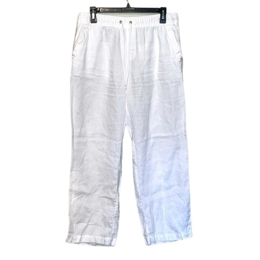 White Loose Pants with drawstring waist, women’s size medium